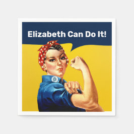 Servilleta De Papel Rosie the Riveter | Napkin | Personalizar