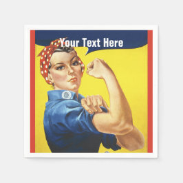 Servilleta De Papel Rosie the Riveter We Can Do It personalizado texto