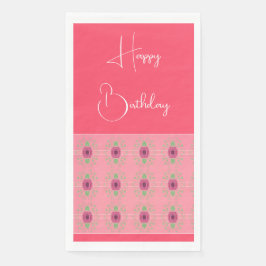 Servilleta De Papel Rosy Pink con Borgoña