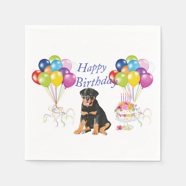 Servilleta De Papel Rottweiler (Anverso)