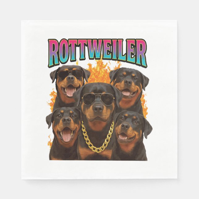 Servilleta De Papel Rottweiler (Anverso)