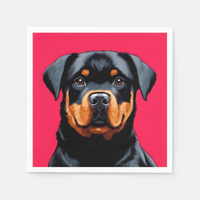 Servilleta De Papel Rottweiler (Anverso)