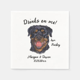 Servilleta De Papel Rottweiler Cocktail Napkin