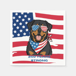 Servilleta De Papel Rottweiler Patriótico