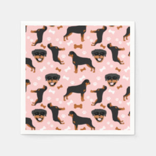 Servilleta De Papel Rottweiler Rotties Dog Pattern Napkins