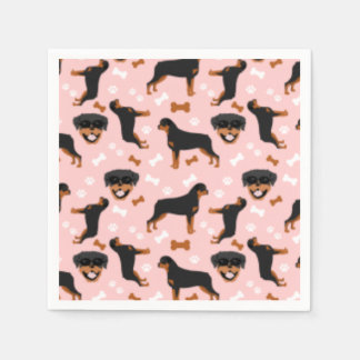 Servilleta De Papel Rottweiler Rotties Dog Pattern Napkins