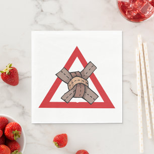 Servilleta De Papel Rótulo de advertencia sobre la carretera por embot