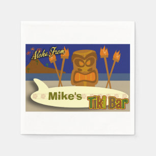 Servilleta De Papel Rótulo de bar personalizado Tiki