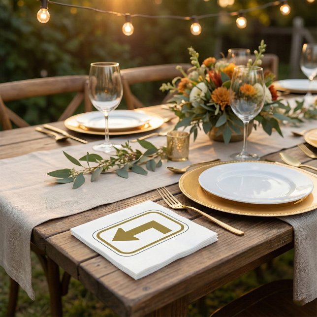 Servilleta De Papel Rótulo de carretera de dirección de flecha izquier (Subido por el creador)