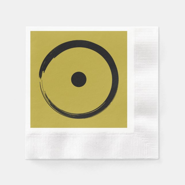 Servilleta De Papel Rótulo solar astrológico - Budismo Círculo Zen 1 (Anverso)