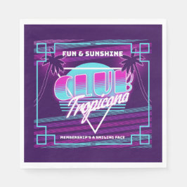 Servilleta De Papel Rótulo Tropicana Neon