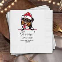 Rough Collie Dog Perro Personalizado Cheque Napkin