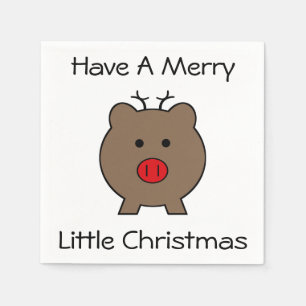 Servilleta De Papel Roy el cerdo del navidad