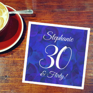 Servilleta De Papel Royal Blue 30 y Flirty Birthday Party