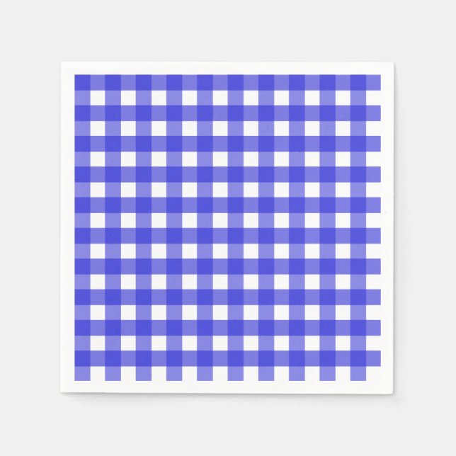 Servilleta De Papel Royal blue gingham (Anverso)