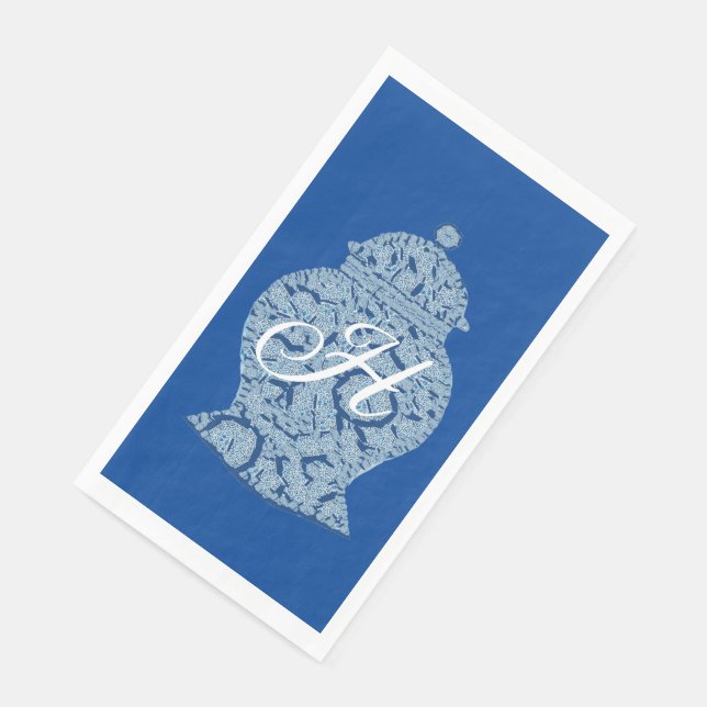 Servilleta De Papel Royal Blue Jar Ginger Jars Mosaic (Esquina)