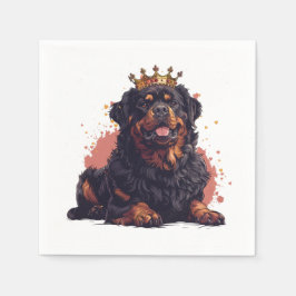 Servilleta De Papel Royal Rottweiler Dog Queen Crown