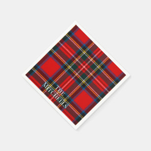 Servilleta De Papel Royal Stewart Cuadros Rojos PERSONALIZAR