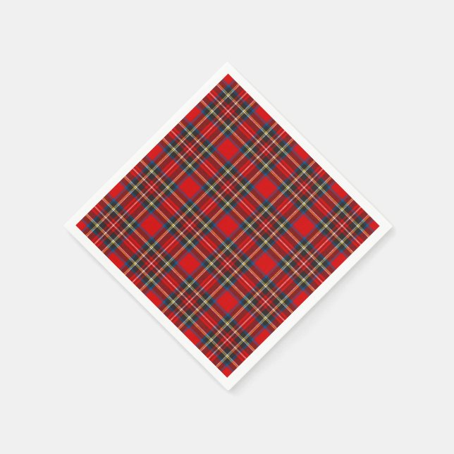 Servilleta De Papel Royal Stewart Tartán Plaid Scottish Pattern (Borde)