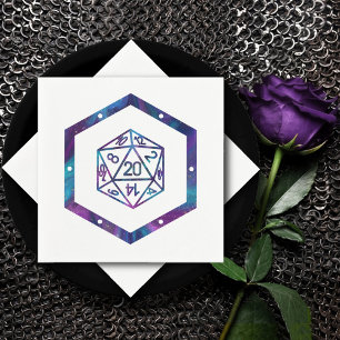 Servilleta De Papel RPG Dice   Nebula Fantasy Retro Tabletop PnP Gamer