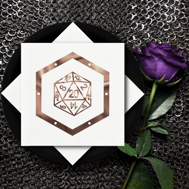 Servilleta De Papel RPG Dice | Papel de cobre Fantasía Retro Tabletop  (Subido por el creador)