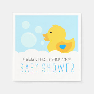 Servilleta De Papel Rubber Ducky Bubble Bath Boy Baby Shower