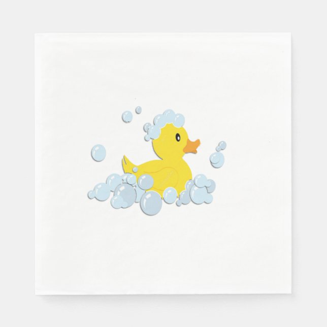 Servilleta De Papel Rubber Ducky en las burbujas (Anverso)