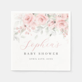 Servilleta De Papel Rubor Bloom Baby Shower
