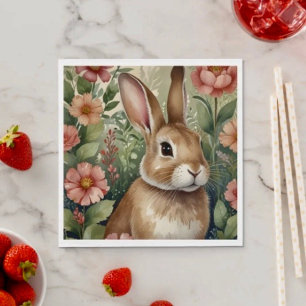 Servilleta De Papel Rubor Blooms y Bunny Dreams Paper Napkin