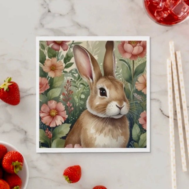 Servilleta De Papel Rubor Blooms y Bunny Dreams Paper Napkin (Subido por el creador)