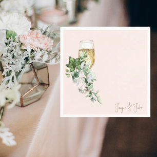 Servilleta De Papel Rubor Glass of Champagne Cocktail personalizado