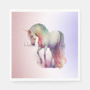 Servilleta De Papel Rubor morado mágico Ombre Unicornio