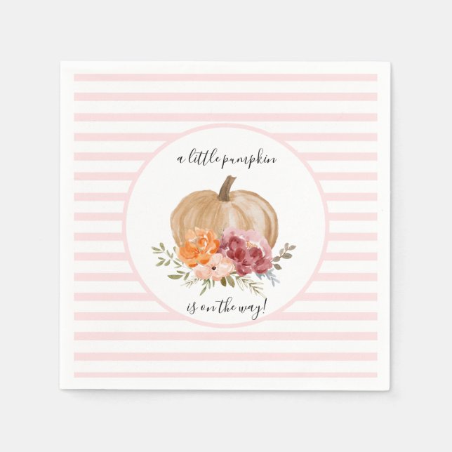 Servilleta De Papel Rubor Nuestra calabaza está en camino de las servi (Anverso)