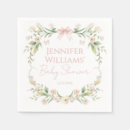 Servilleta De Papel Rubor Pink Flow Baby Girl Shower