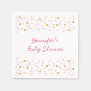 Servilleta De Papel Rubor Pink & Gold Baby Shower