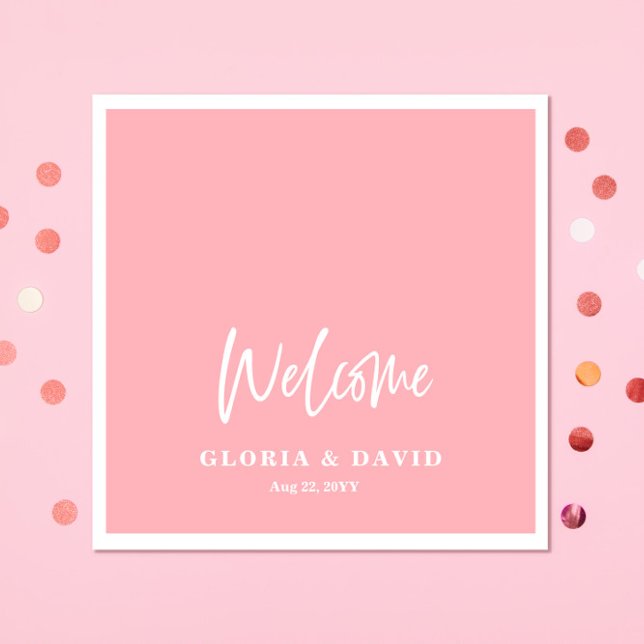 Servilleta De Papel Rubor Pink Gracias Boda (Subido por el creador)