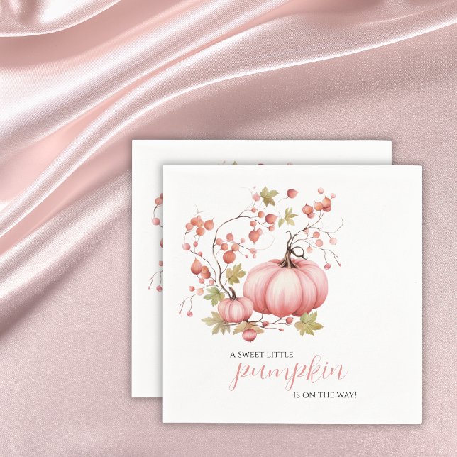 Servilleta De Papel Rubor Pumpkin Autumn Berry Baby Shower (Subido por el creador)