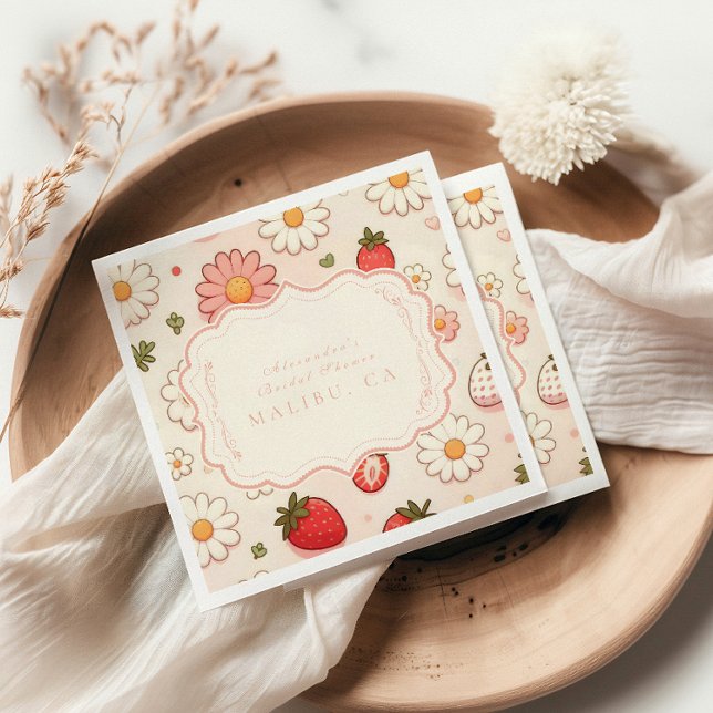 Servilleta De Papel Rubor Wildflower Berry Bridal Shower (Subido por el creador)