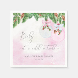 Servilleta De Papel Rubor Winter Navidades Baby Shower Napkins