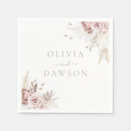 Servilleta De Papel Rubor y Marfil Elegant Wedding