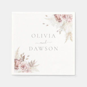 Servilleta De Papel Rubor y Marfil Elegant Wedding