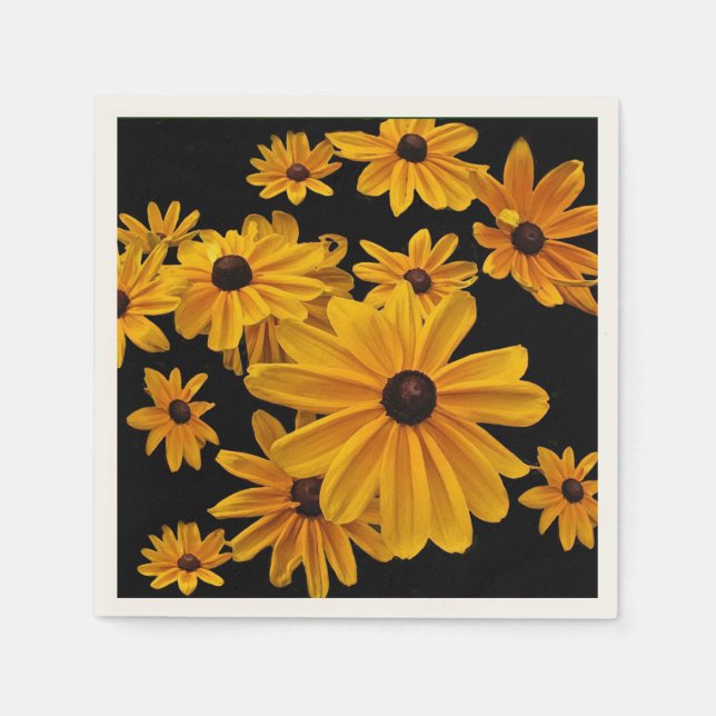 Servilleta De Papel Rudbeckia Black Eyed Susan Flores Papeles serville (Anverso)