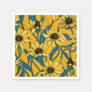Servilleta De Papel Rudbekia amarilla