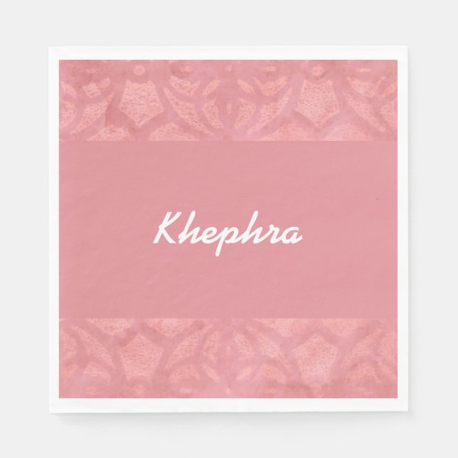 Servilleta De Papel Ruddy Pink Batik Name (Anverso)