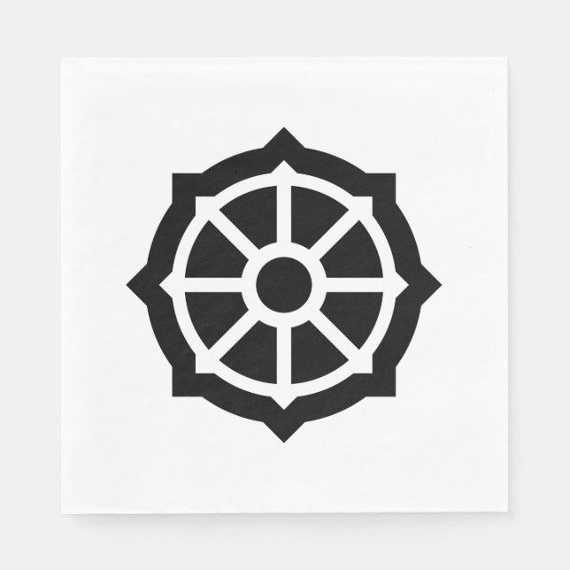 Servilleta De Papel Rueda de Dharma (Budismo, hinduismo) (Anverso)