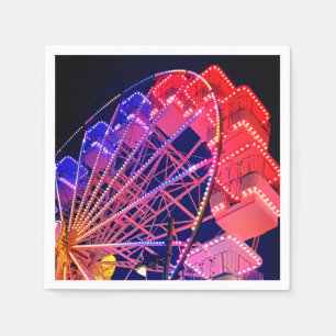 Servilleta De Papel Rueda de la fortuna roja y azul