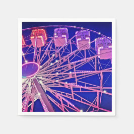 Servilleta De Papel Rueda de la fortuna roja y púrpura