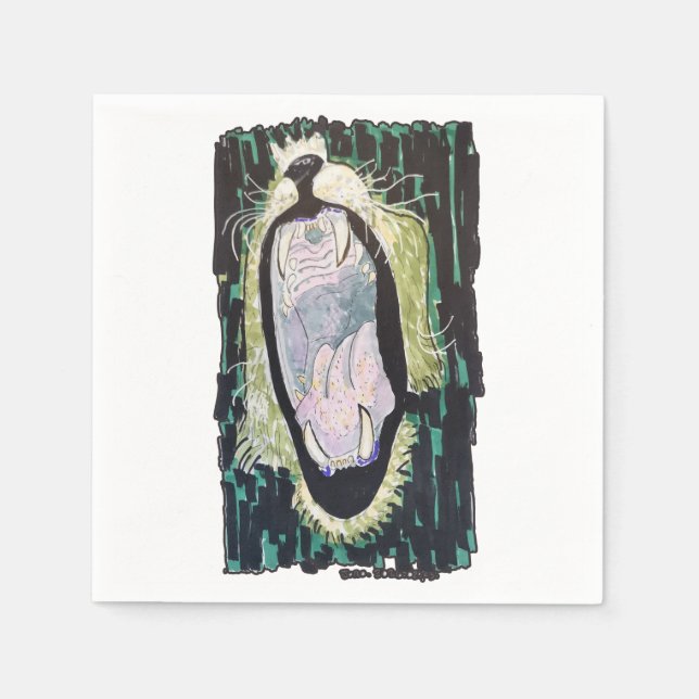 Servilleta De Papel Rugido del León (Anverso)