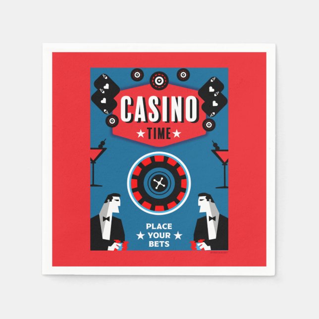 Servilleta De Papel Ruleta de póquer de juegos de casino (Anverso)