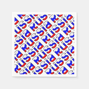 Servilleta De Papel Rusia: Patrón de tipografía de colores de la bande